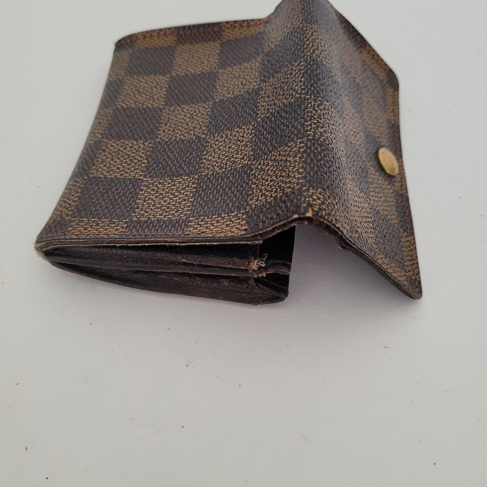 Louis Vuitton Damier Ebene Compact Wallet Brown Checkered Made in France CA0996 - Picture 8 of 11